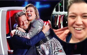 VIDEO: Kelly Clarkson Taunts Blake Shelton Backstage on ‘The Voice’ 