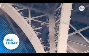 Eiffel Tower shuts down while intruder climbs the monument