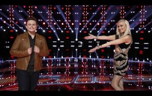The 15-year-old fan favorite stood in for Blake Shelton on 'You Make It Feel Like Christmas!'