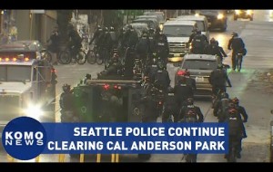 Seattle police continue clearing out Cal Anderson Park after illegal homeless camp sweep