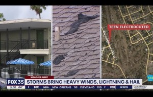 Storms on Sunday bring heavy winds, lightning, and hail to Central Florida