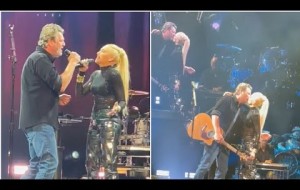 Flirty Super Bowl Music Festival duet by Blake Shelton and Gwen Stefani