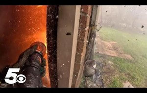 Firefighter's Bodycam Shows Battling House Fire First-Hand